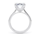 Goldsmiths 18ct White Gold 5.00cttw Oval Cut Lab Grown Diamond Solitaire Engagement Ring - Ring Size J.5