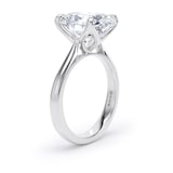 Goldsmiths 18ct White Gold 5.00cttw Oval Cut Lab Grown Diamond Solitaire Engagement Ring - Ring Size J.5
