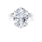 Goldsmiths 18ct White Gold 7.00cttw Oval Cut Lab Grown Diamond Solitaire Engagement Ring - Ring Size M