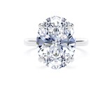 Goldsmiths 18ct White Gold 7.00cttw Oval Cut Lab Grown Diamond Solitaire Engagement Ring - Ring Size M