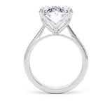 Goldsmiths 18ct White Gold 7.00cttw Oval Cut Lab Grown Diamond Solitaire Engagement Ring - Ring Size M