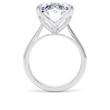 Goldsmiths 18ct White Gold 10.00cttw Oval Cut Lab Grown Diamond Solitaire Engagement Ring - Ring Size I