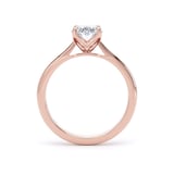 Goldsmiths 18ct Rose Gold 1.50cttw Oval Cut Lab Grown Diamond Solitaire Engagement Ring - Ring Size T