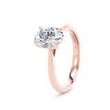 Goldsmiths 18ct Rose Gold 1.50cttw Oval Cut Lab Grown Diamond Solitaire Engagement Ring - Ring Size T