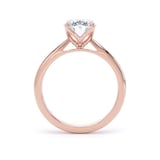 Goldsmiths 18ct Rose Gold 2.00cttw Oval Cut Lab Grown Diamond Solitaire Engagement Ring - Ring Size X.5