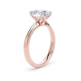 Goldsmiths 18ct Rose Gold 2.00cttw Oval Cut Lab Grown Diamond Solitaire Engagement Ring - Ring Size X.5