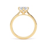 Goldsmiths 18ct Yellow Gold Compass Set 1.50cttw Oval Cut Lab Grown Diamond Solitaire Engagement Ring - Ring Size F.5