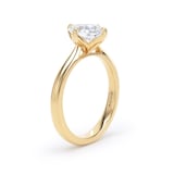 Goldsmiths 18ct Yellow Gold Compass Set 1.50cttw Oval Cut Lab Grown Diamond Solitaire Engagement Ring - Ring Size F.5