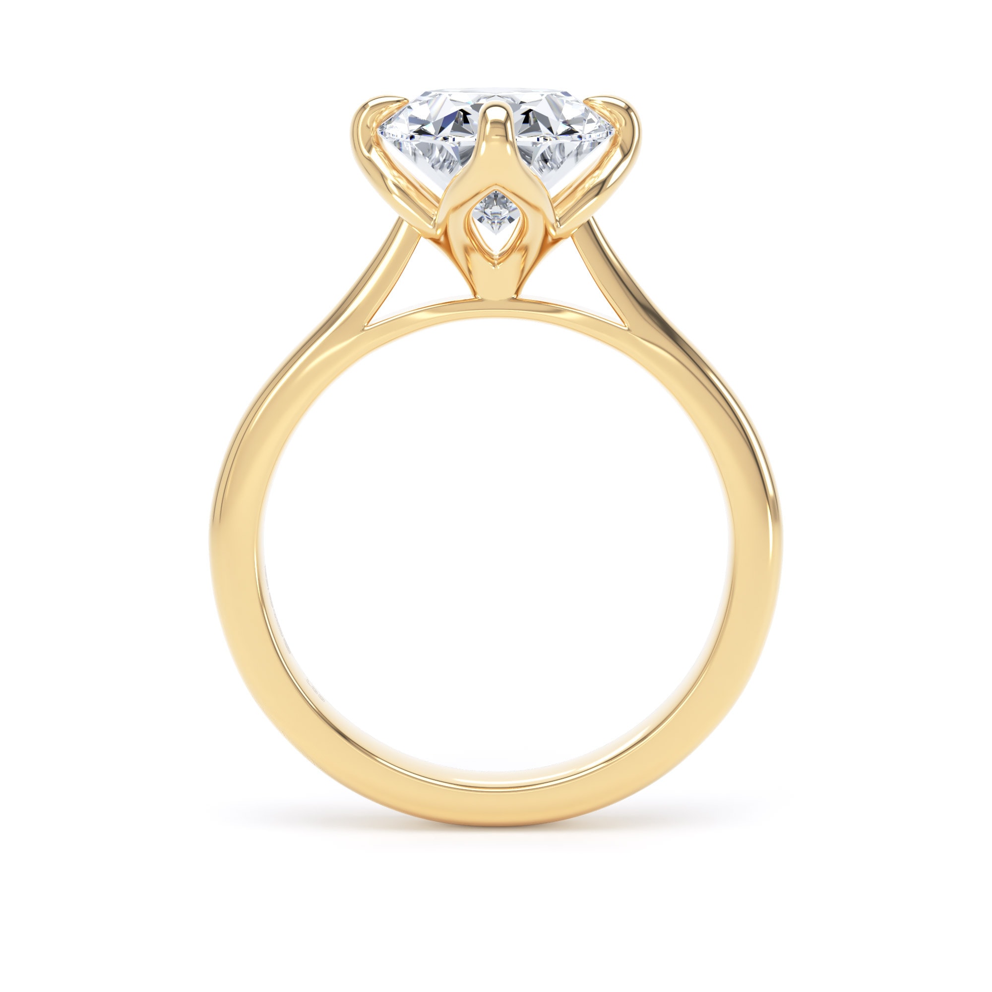 Goldsmiths 18ct Yellow Gold Compass Set 3.00cttw Oval Cut Lab Grown Diamond Solitaire Engagement Ring Goldsmiths 18ct Yellow Gold Compass Set 3.00cttw Oval Cut Lab Grown Diamond Solitaire Engagement Ring
