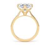 Goldsmiths 18ct Yellow Gold Compass Set 4.00cttw Oval Cut Lab Grown Diamond Solitaire Engagement Ring - Ring Size G