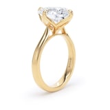 Goldsmiths 18ct Yellow Gold Compass Set 4.00cttw Oval Cut Lab Grown Diamond Solitaire Engagement Ring - Ring Size G