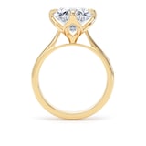 Goldsmiths 18ct Yellow Gold Compass Set 5.00cttw Oval Cut Lab Grown Diamond Solitaire Engagement Ring - Ring Size F