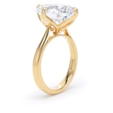 Goldsmiths 18ct Yellow Gold Compass Set 7.00cttw Oval Cut Lab Grown Diamond Solitaire Engagement Ring - Ring Size F.5