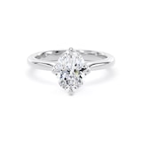 Goldsmiths 18ct White Gold Compass Set 1.50cttw Oval Cut Lab Grown Diamond Solitaire Engagement Ring - Ring Size Z
