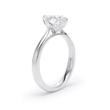 Goldsmiths 18ct White Gold Compass Set 1.50cttw Oval Cut Lab Grown Diamond Solitaire Engagement Ring - Ring Size Z