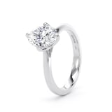 Goldsmiths 18ct White Gold Compass Set 1.50cttw Oval Cut Lab Grown Diamond Solitaire Engagement Ring - Ring Size Z