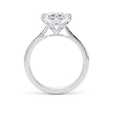 Goldsmiths 18ct White Gold Compass Set 2.00cttw Oval Cut Lab Grown Diamond Solitaire Engagement Ring - Ring Size U.5