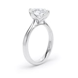 Goldsmiths 18ct White Gold Compass Set 2.00cttw Oval Cut Lab Grown Diamond Solitaire Engagement Ring - Ring Size U.5