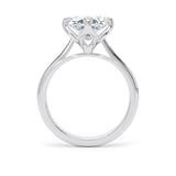 Goldsmiths 18ct White Gold Compass Set 3.00cttw Oval Cut Lab Grown Diamond Solitaire Engagement Ring - Ring Size T
