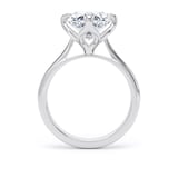 Goldsmiths 18ct White Gold Compass Set 4.00cttw Oval Cut Lab Grown Diamond Solitaire Engagement Ring - Ring Size J.5