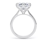 Goldsmiths 18ct White Gold Compass Set 5.00cttw Oval Cut Lab Grown Diamond Solitaire Engagement Ring - Ring Size H