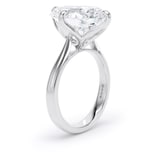 Goldsmiths 18ct White Gold Compass Set 7.00cttw Oval Cut Lab Grown Diamond Solitaire Engagement Ring - Ring Size J.5