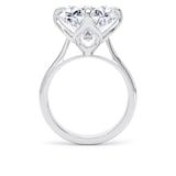 Goldsmiths 18ct White Gold Compass Set 10.00cttw Oval Cut Lab Grown Diamond Solitaire Engagement Ring - Ring Size T.5