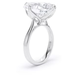 Goldsmiths 18ct White Gold Compass Set 10.00cttw Oval Cut Lab Grown Diamond Solitaire Engagement Ring - Ring Size T.5
