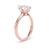 Goldsmiths 18ct Rose Gold Compass Set 2.00cttw Oval Cut Lab Grown Diamond Solitaire Engagement Ring - Ring Size G.5