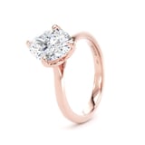 Goldsmiths 18ct Rose Gold Compass Set 2.00cttw Oval Cut Lab Grown Diamond Solitaire Engagement Ring - Ring Size G.5