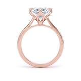 Goldsmiths 18ct Rose Gold Compass Set 3.00cttw Oval Cut Lab Grown Diamond Solitaire Engagement Ring - Ring Size K.5
