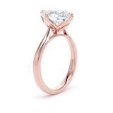 Goldsmiths 18ct Rose Gold Compass Set 3.00cttw Oval Cut Lab Grown Diamond Solitaire Engagement Ring - Ring Size K.5