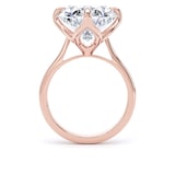 Goldsmiths 18ct Rose Gold Compass Set 10.00cttw Oval Cut Lab Grown Diamond Solitaire Engagement Ring - Ring Size G.5