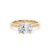 Goldsmiths 18ct Yellow Gold East-West 2.00cttw Oval Cut Lab Grown Diamond Solitaire Engagement Ring - Ring Size M