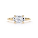 Goldsmiths 18ct Yellow Gold East-West 2.00cttw Oval Cut Lab Grown Diamond Solitaire Engagement Ring - Ring Size M