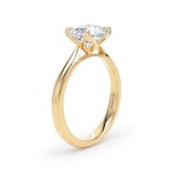 Goldsmiths 18ct Yellow Gold East-West 2.00cttw Oval Cut Lab Grown Diamond Solitaire Engagement Ring - Ring Size M