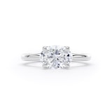 Goldsmiths 18ct White Gold East-West 1.50cttw Oval Cut Lab Grown Diamond Solitaire Engagement Ring - Ring Size J