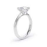 Goldsmiths 18ct White Gold East-West 2.00cttw Oval Cut Lab Grown Diamond Solitaire Engagement Ring - Ring Size H.5