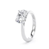 Goldsmiths 18ct White Gold East-West 2.00cttw Oval Cut Lab Grown Diamond Solitaire Engagement Ring - Ring Size H.5