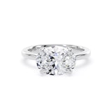Goldsmiths 18ct White Gold East-West 3.00cttw Oval Cut Lab Grown Diamond Solitaire Engagement Ring - Ring Size G
