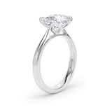 Goldsmiths 18ct White Gold East-West 3.00cttw Oval Cut Lab Grown Diamond Solitaire Engagement Ring - Ring Size G