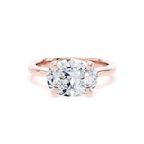 Goldsmiths 18ct Rose Gold East-West 3.00cttw Oval Cut Lab Grown Diamond Solitaire Engagement Ring - Ring Size R