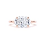 Goldsmiths 18ct Rose Gold East-West 3.00cttw Oval Cut Lab Grown Diamond Solitaire Engagement Ring - Ring Size R