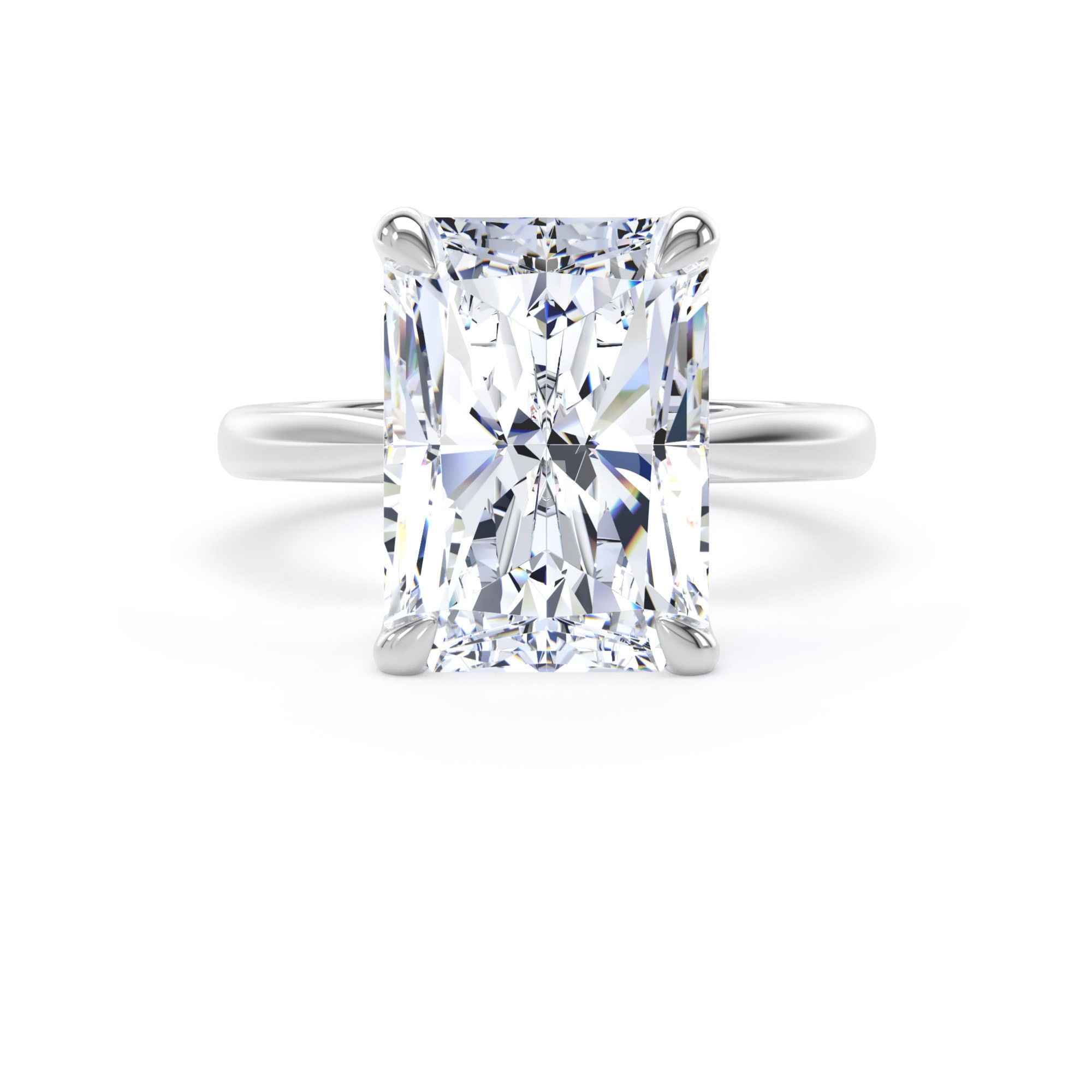 Goldsmiths Platinum 5.00cttw Radiant Cut Lab Grown Diamond Solitaire Engagement Ring - Ring Size S Goldsmiths Platinum 5.00cttw Radiant Cut Lab Grown Diamond Solitaire Engagement Ring - Ring Size S