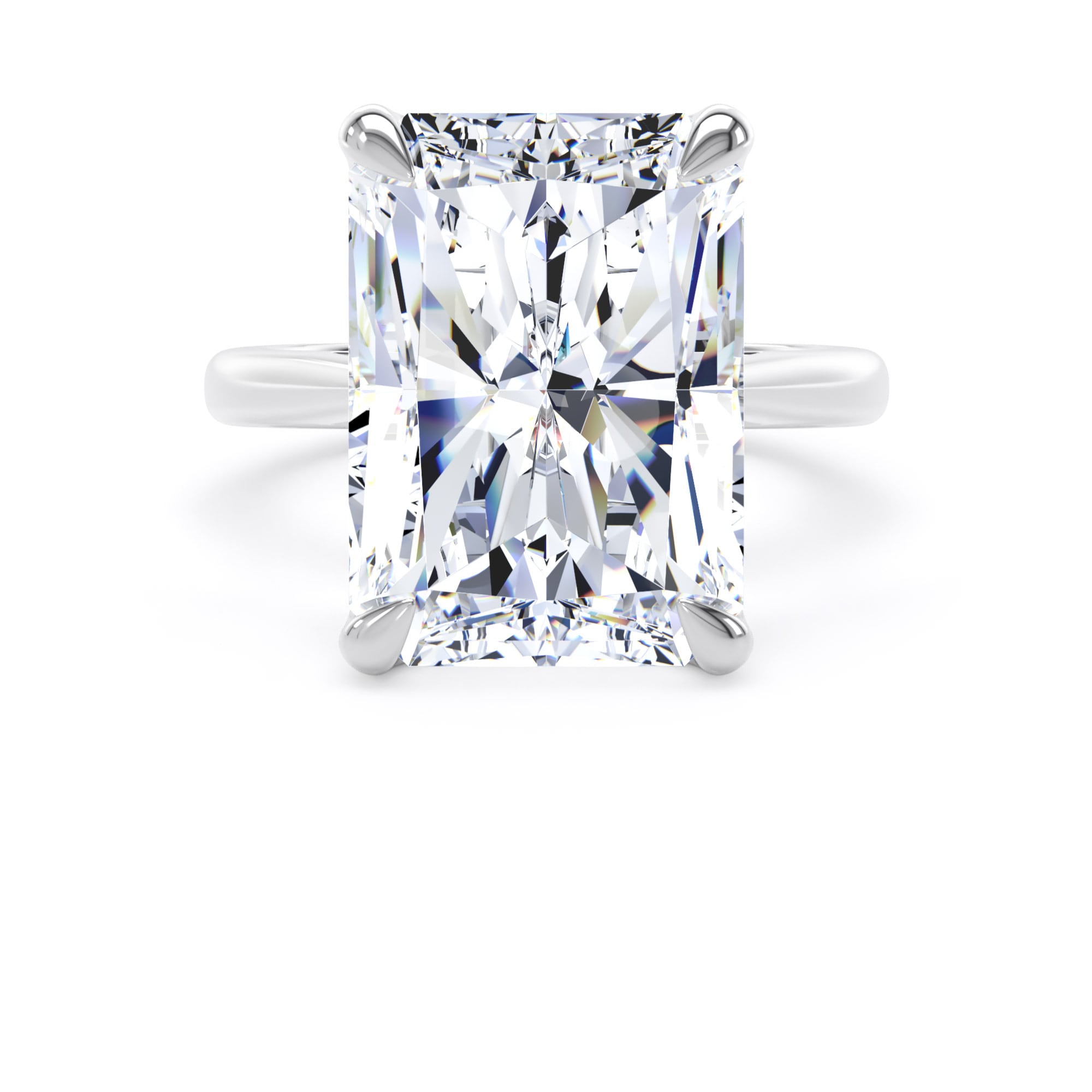 Goldsmiths Platinum 10.00cttw Radiant Cut Lab Grown Diamond Solitaire Engagement Ring - Ring Size U.5 Goldsmiths Platinum 10.00cttw Radiant Cut Lab Grown Diamond Solitaire Engagement Ring - Ring Size U.5