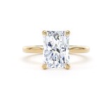 Goldsmiths 18ct Yellow Gold 4.00cttw Radiant Cut Lab Grown Diamond Solitaire Engagement Ring - Ring Size G.5