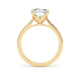 Goldsmiths 18ct Yellow Gold 4.00cttw Radiant Cut Lab Grown Diamond Solitaire Engagement Ring - Ring Size G.5