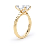 Goldsmiths 18ct Yellow Gold 4.00cttw Radiant Cut Lab Grown Diamond Solitaire Engagement Ring - Ring Size G.5