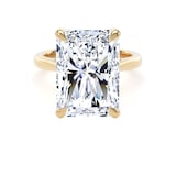 Goldsmiths 18ct Yellow Gold 10.00cttw Radiant Cut Lab Grown Diamond Solitaire Engagement Ring - Ring Size O.5