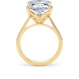 Goldsmiths 18ct Yellow Gold 10.00cttw Radiant Cut Lab Grown Diamond Solitaire Engagement Ring - Ring Size O.5
